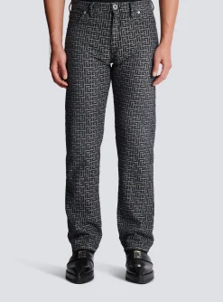 Flash Sale Monogrammed Jacquard Denim Jeans Denim