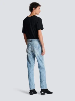 New Monogrammed Jacquard Denim Jeans Denim