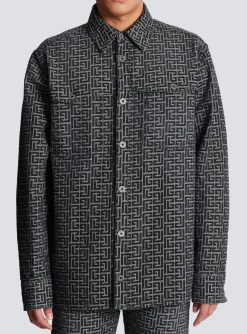 Cheap Monogrammed Jacquard Denim Shirt Shirts And Polos|Denim
