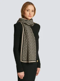 Cheap Monogrammed Knit Scarf Women Scarves