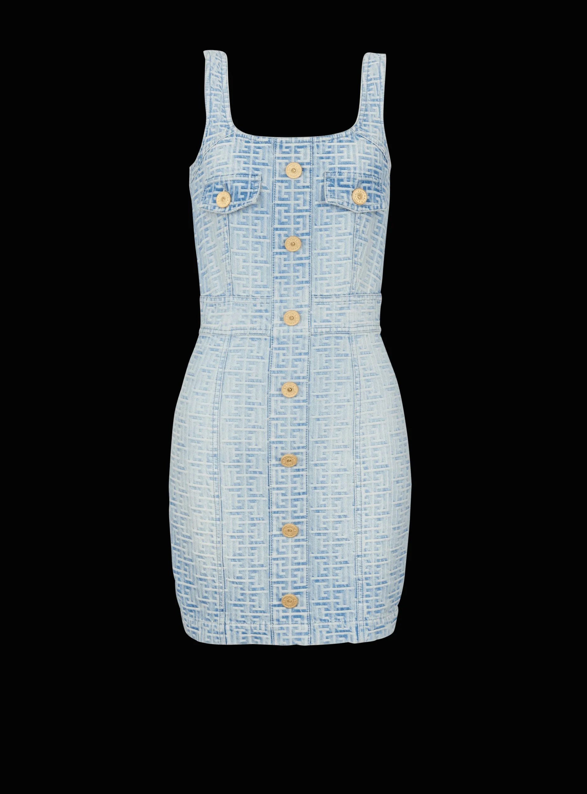 Clearance Monogrammed Short Denim Dress Women Denim|Dresses