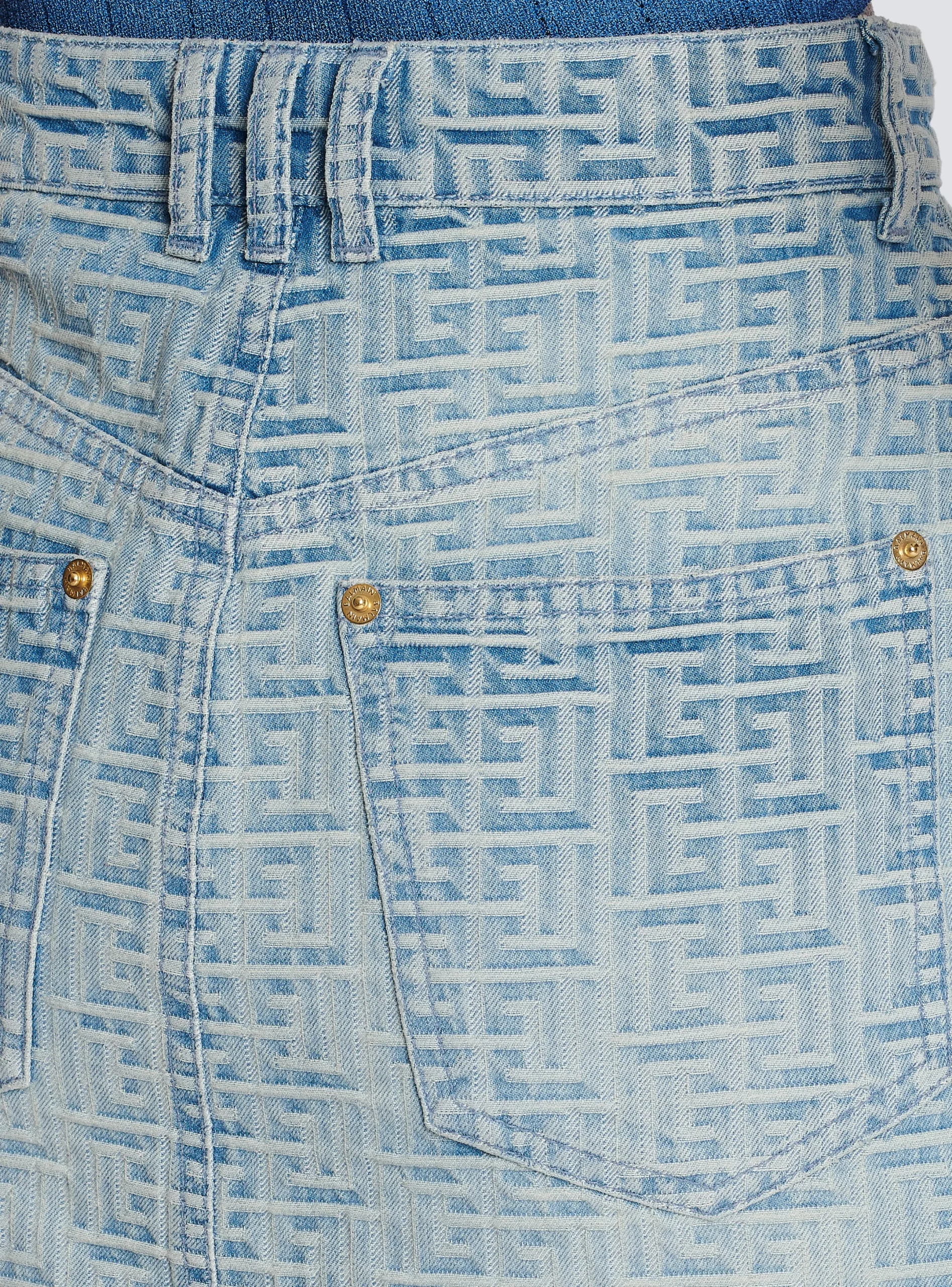 Online Monogrammed Short Denim Skirt Women Denim|Skirts
