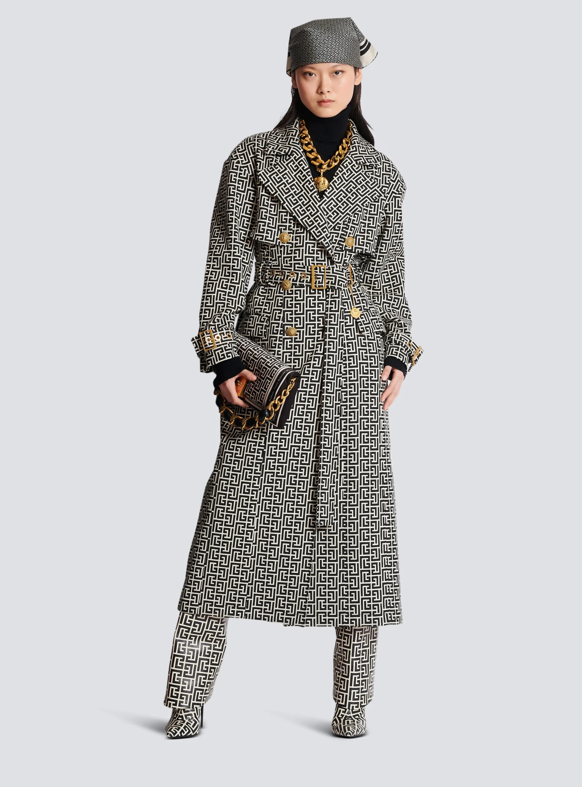 Store Monogrammed Trench Coat Women Outerwear
