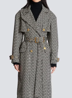 Store Monogrammed Trench Coat Women Outerwear