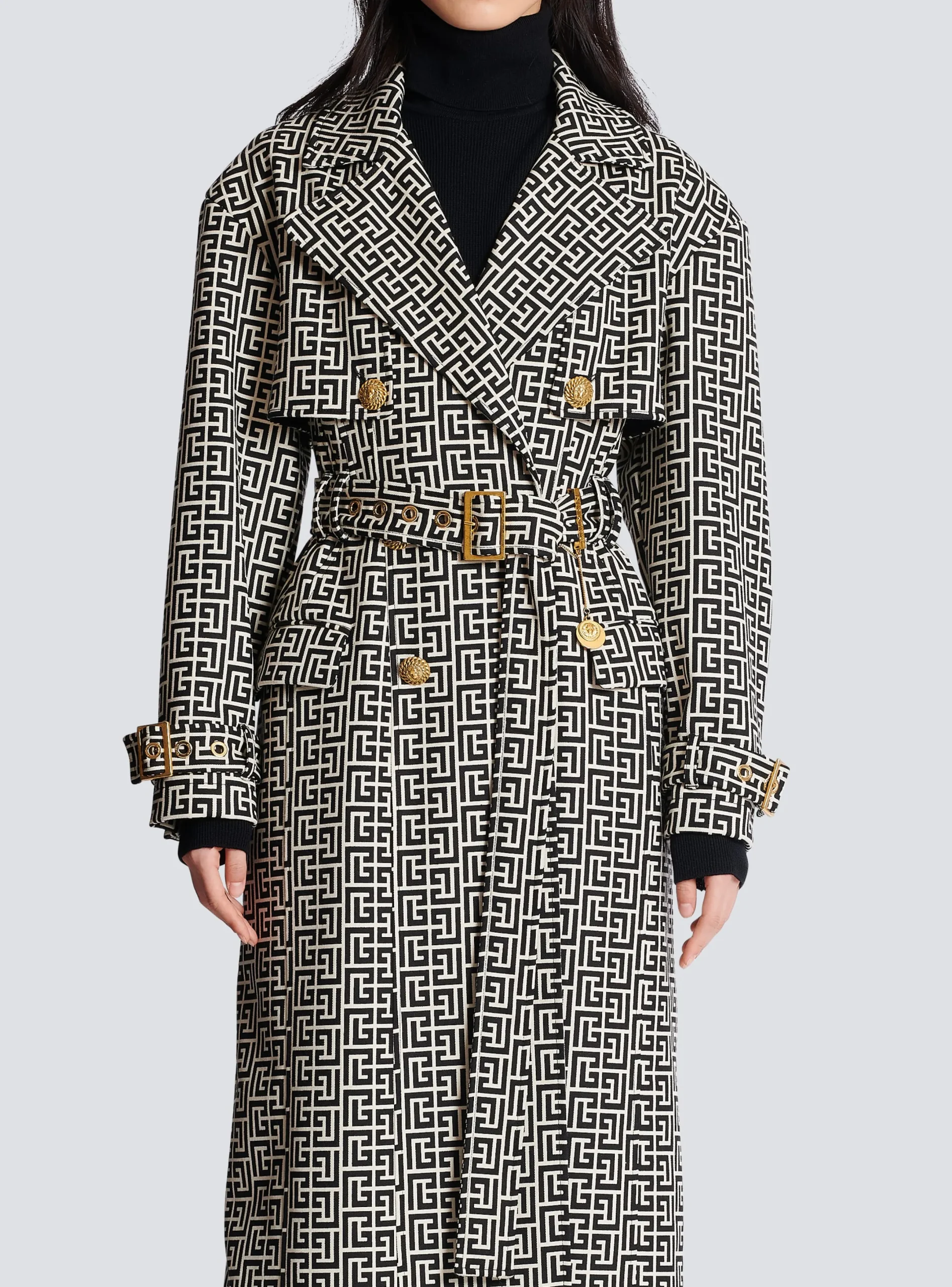 Store Monogrammed Trench Coat Women Outerwear