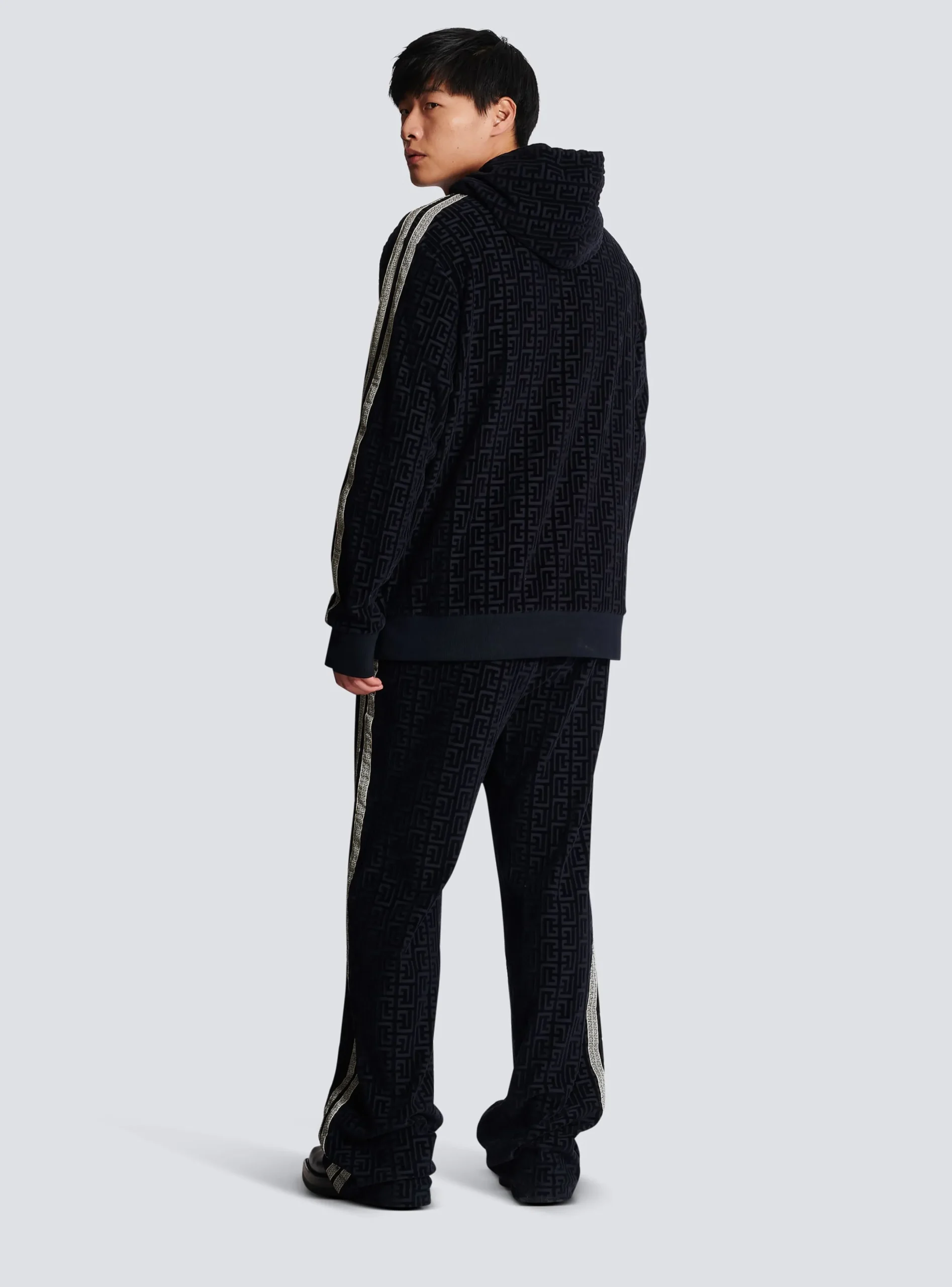 Flash Sale Monogrammed Velvet Hooded Sweatshirt Sportswear|Sweatshirts