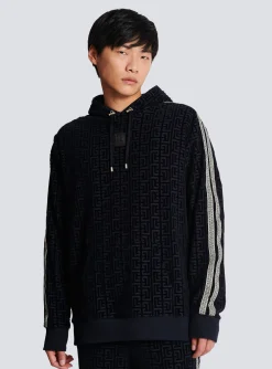 Flash Sale Monogrammed Velvet Hooded Sweatshirt Sportswear|Sweatshirts