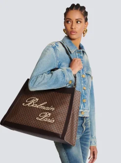 Discount Olivier's Cabas In Canvas And Leather Women Tote Bags|Shoulder Bags