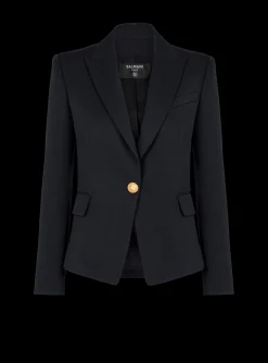 Discount One-button Wool Blazer Women Jackets And Blazers