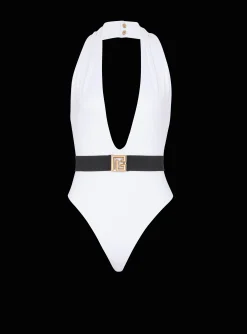 Hot One-piece Swimsuit With PB Belt Women Swimwear