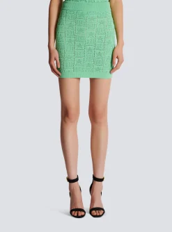 Cheap Openwork Monogram Knit Skirt Women Skirts|Knitwear