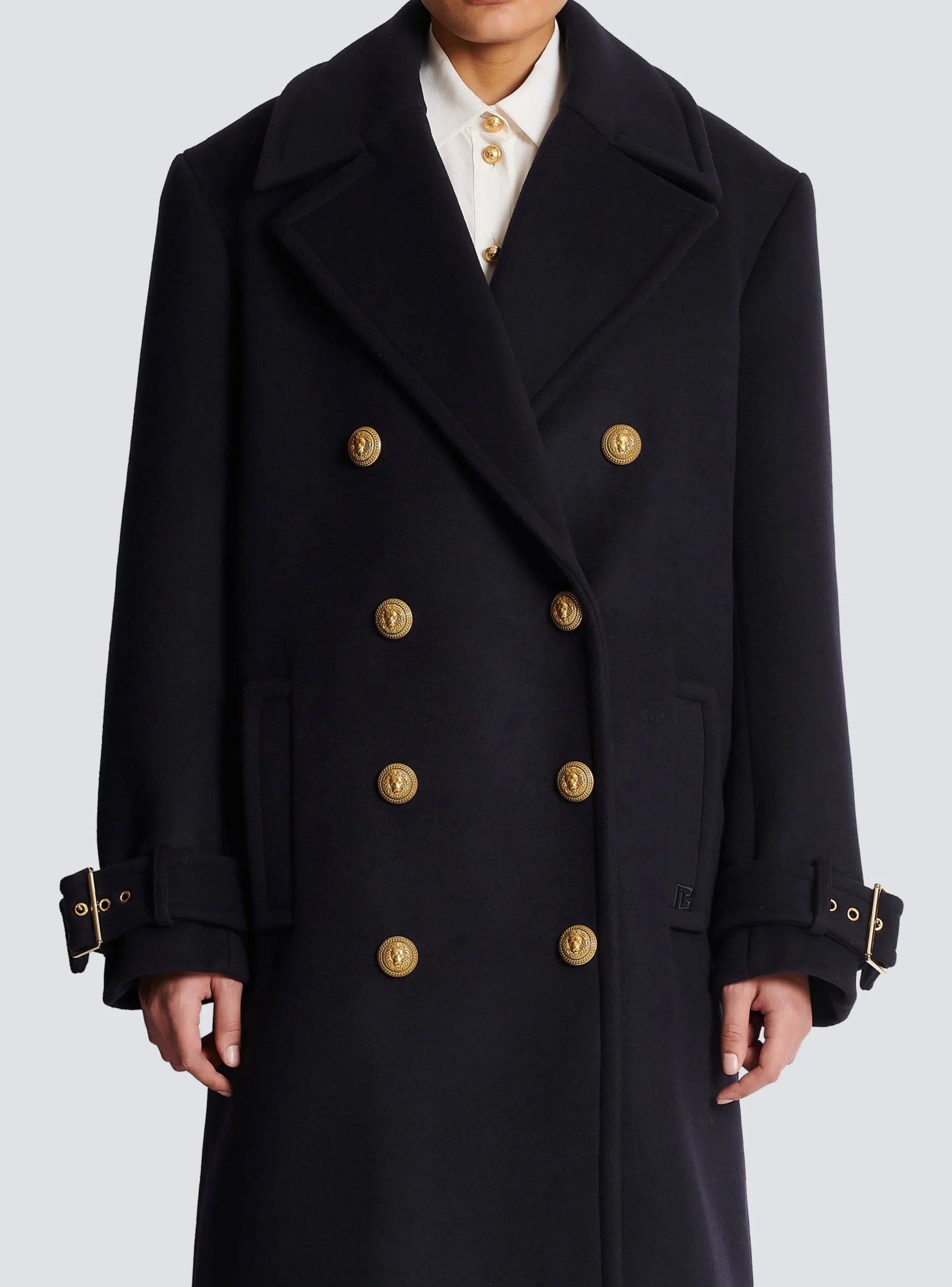 Sale Oversized Double-breasted Coat Women Outerwear