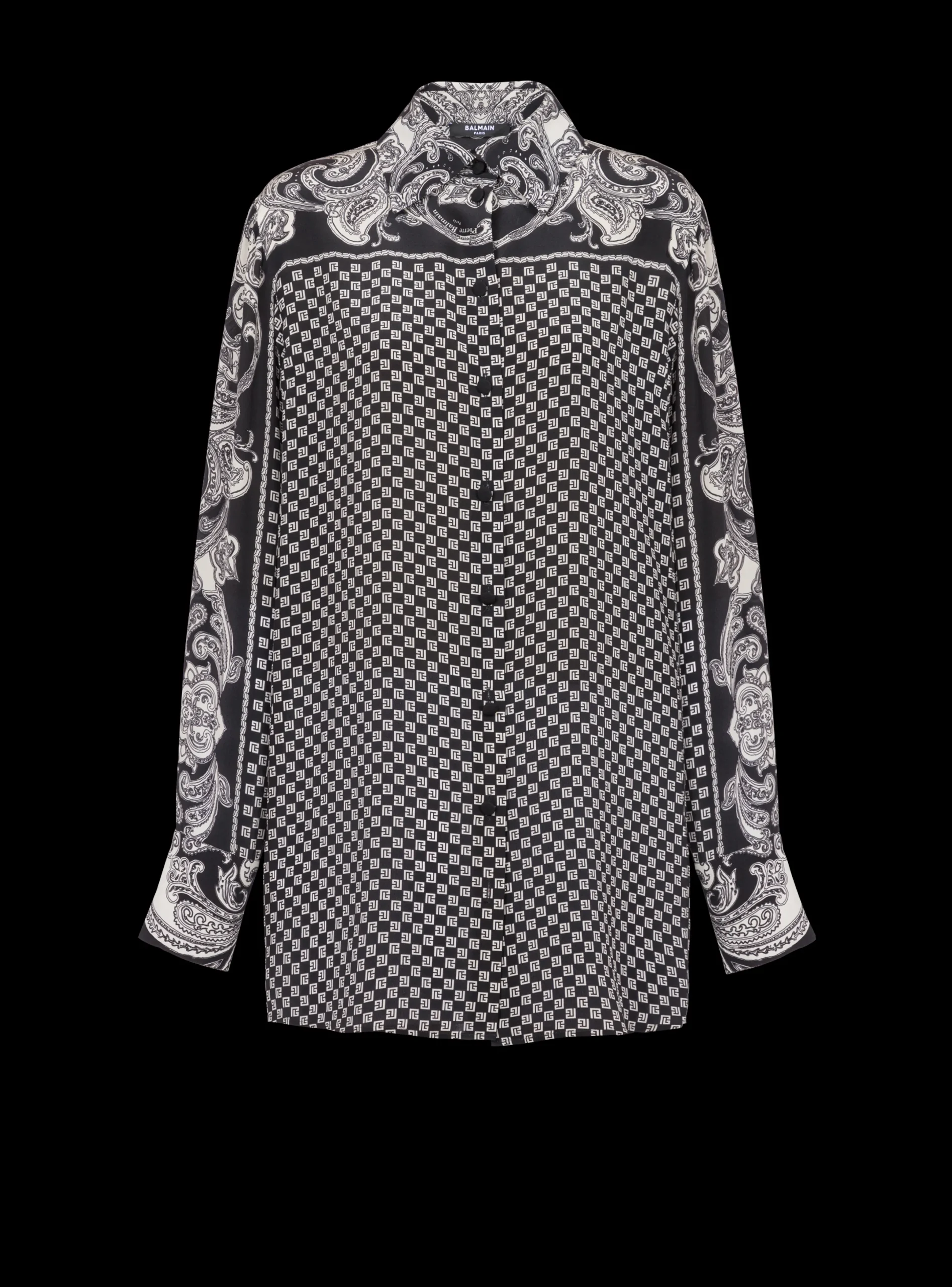 Discount Paisley And Mini Monogram Printed Silk Shirt Women Tops And Shirts