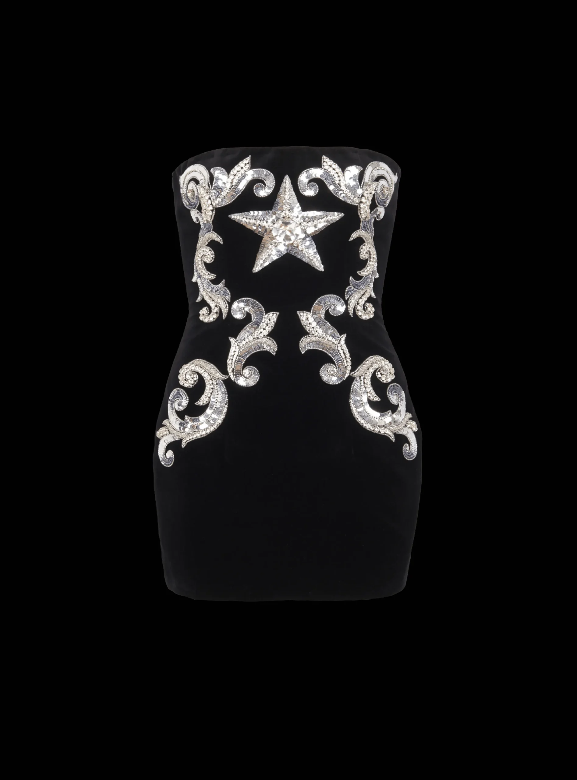 Best Sale Paisley Embroidered Strapless Dress Women Dresses