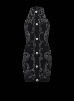 Online Paisley Knit Sleeveless Dress Women Dresses
