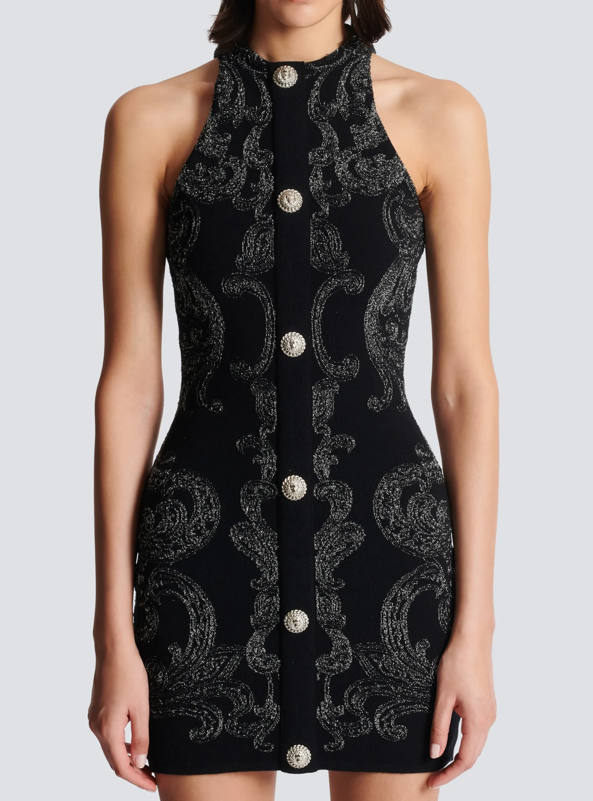 Online Paisley Knit Sleeveless Dress Women Dresses
