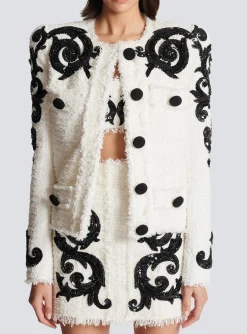 Online Paisley Tweed Jacket Women Jackets And Blazers