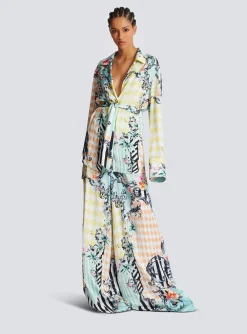 New Palazzo Trousers With Baroque Print Women Trousers And Shorts