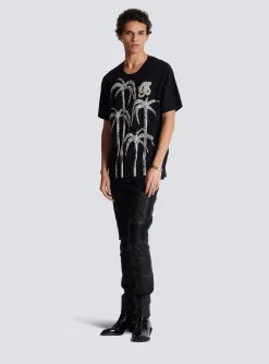 Fashion Palm Tree Embroidered T-shirt T-Shirts
