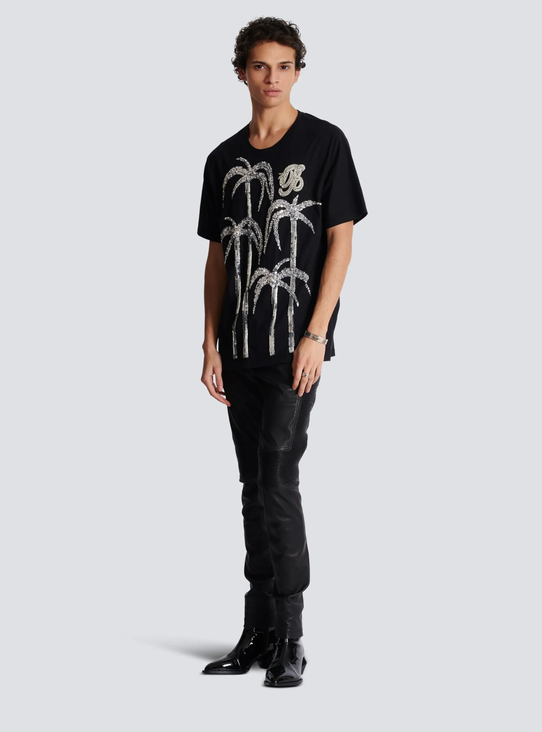 Fashion Palm Tree Embroidered T-shirt T-Shirts