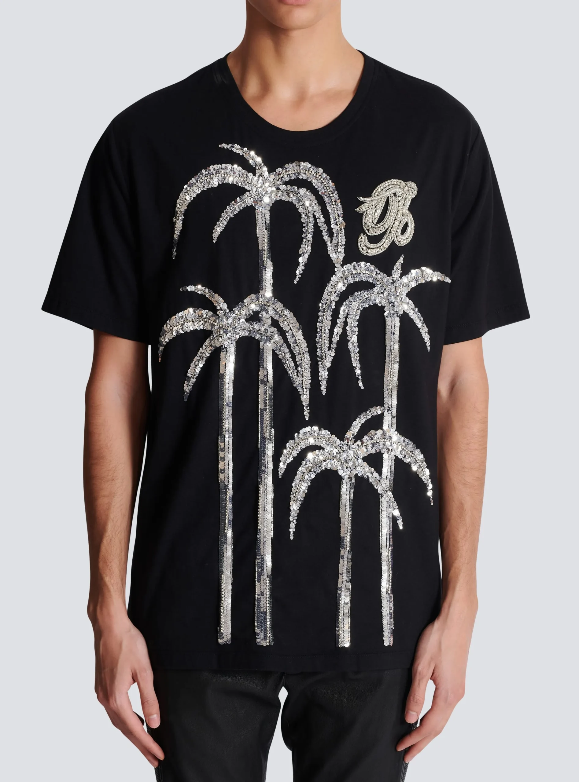 Fashion Palm Tree Embroidered T-shirt T-Shirts