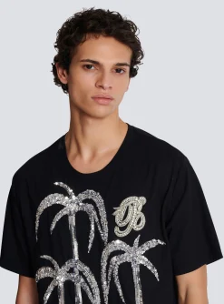 Fashion Palm Tree Embroidered T-shirt T-Shirts