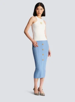 Online PB Embroidered Tank Top Women T-Shirts