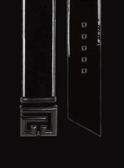 Cheap P-Belt In Patent Leather Women Belts