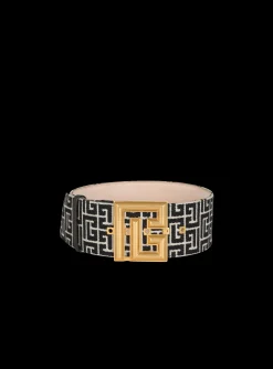 New P-Belt Monogram Jacquard Belt Women Belts