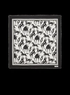 Fashion Pierre Horse Print Silk Square Women Scarves