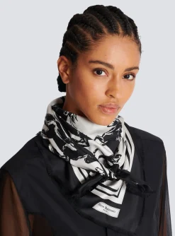 Fashion Pierre Horse Print Silk Square Women Scarves