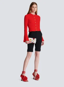Cheap Pleated Knit Cardigan Women Knitwear