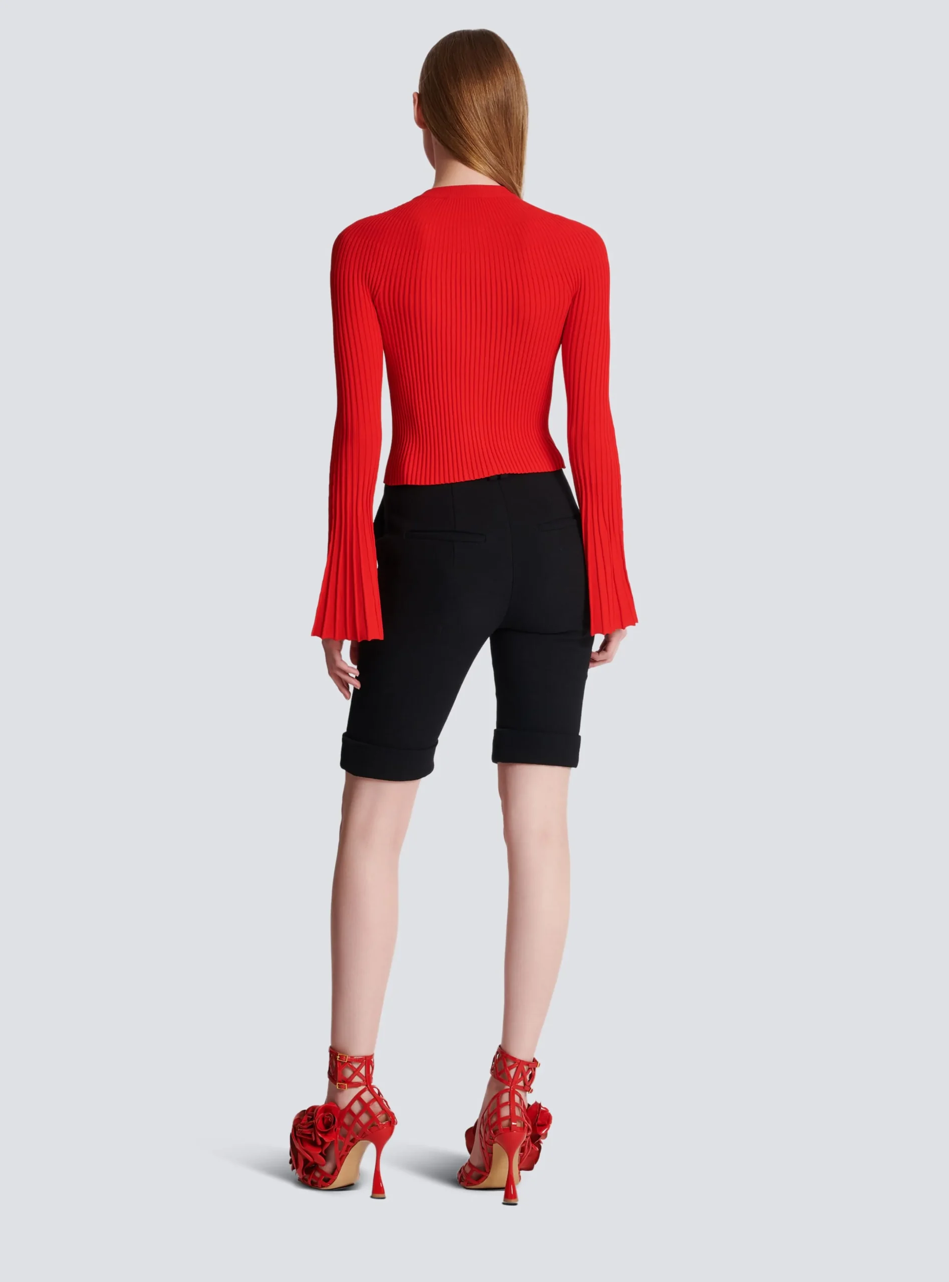 Cheap Pleated Knit Cardigan Women Knitwear