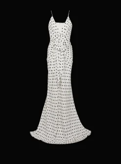 New Polka Dots Printed Maxi Dress Women Dresses