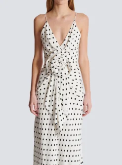 New Polka Dots Printed Maxi Dress Women Dresses