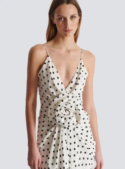 New Polka Dots Printed Maxi Dress Women Dresses
