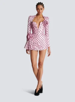 Online Polka Dots Short Printed Dress Women Dresses