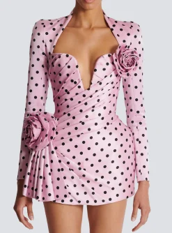 Online Polka Dots Short Printed Dress Women Dresses