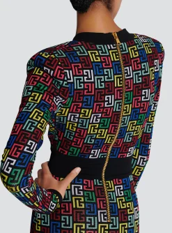 Best Pop Monogram Knit Dress Women Dresses