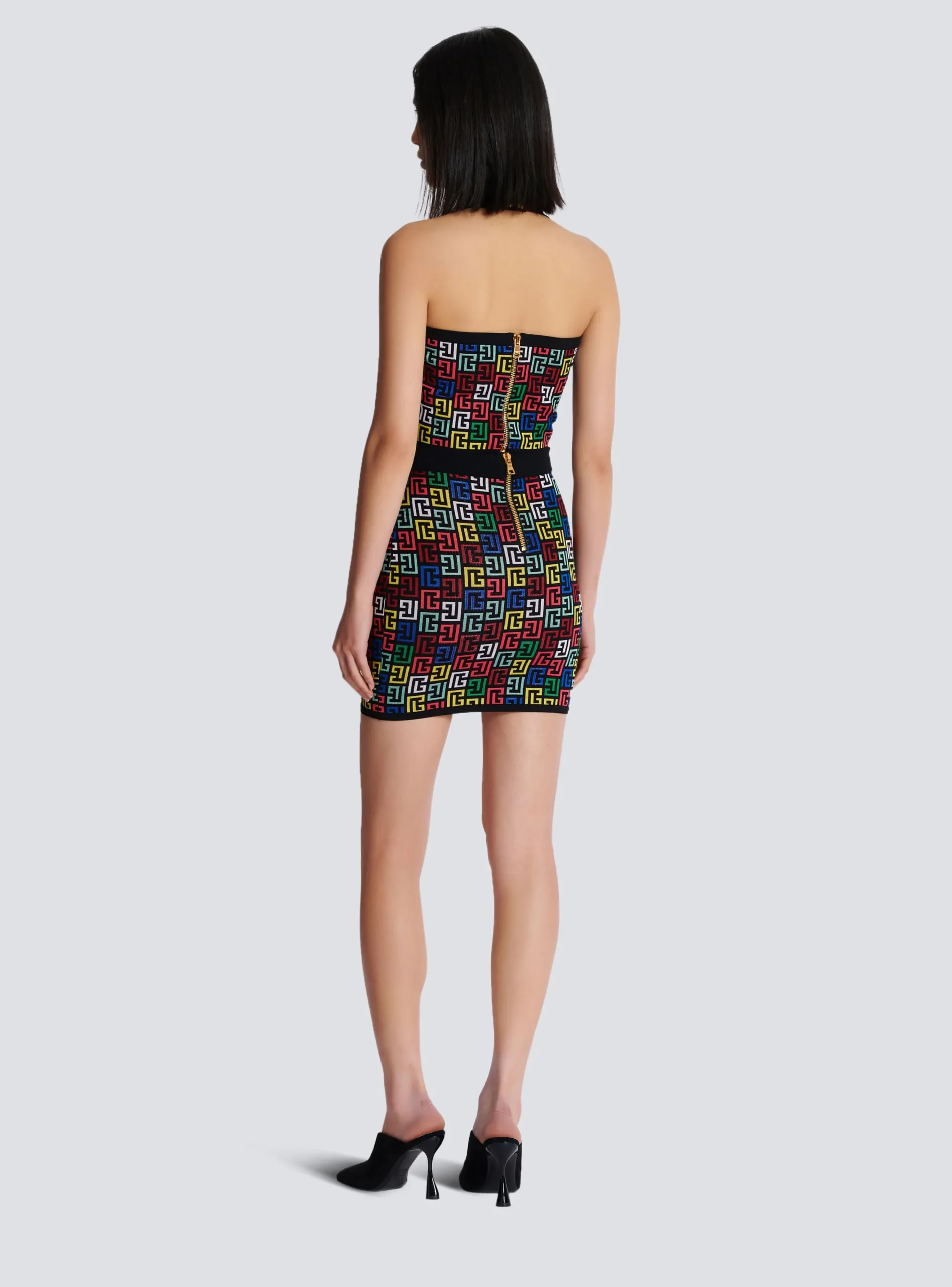 Discount Pop Monogram Knit Skirt Women Skirts