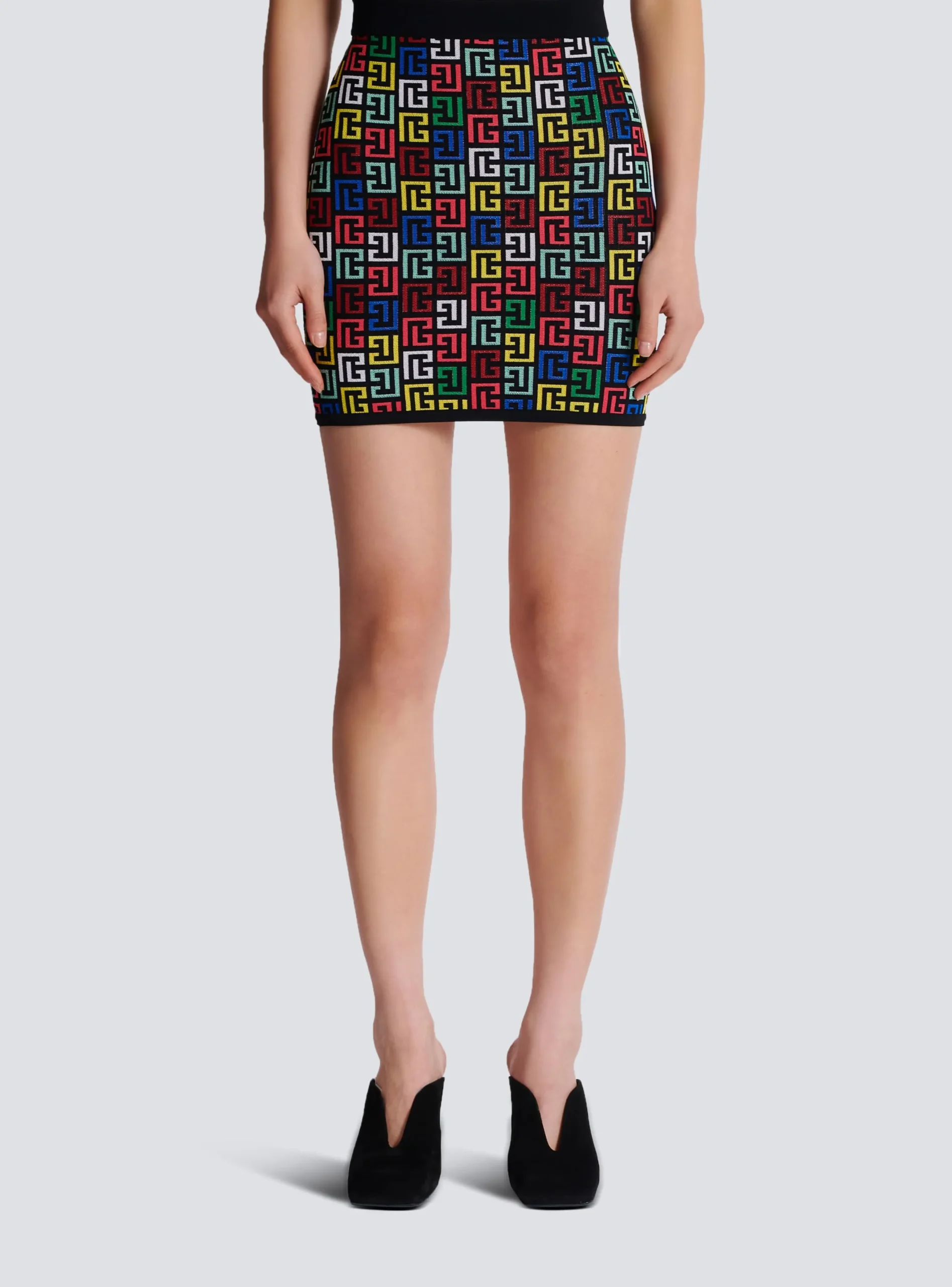 Discount Pop Monogram Knit Skirt Women Skirts