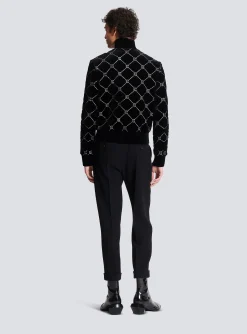 Best Quilted Rhinestone Bomber Jacket Outerwear