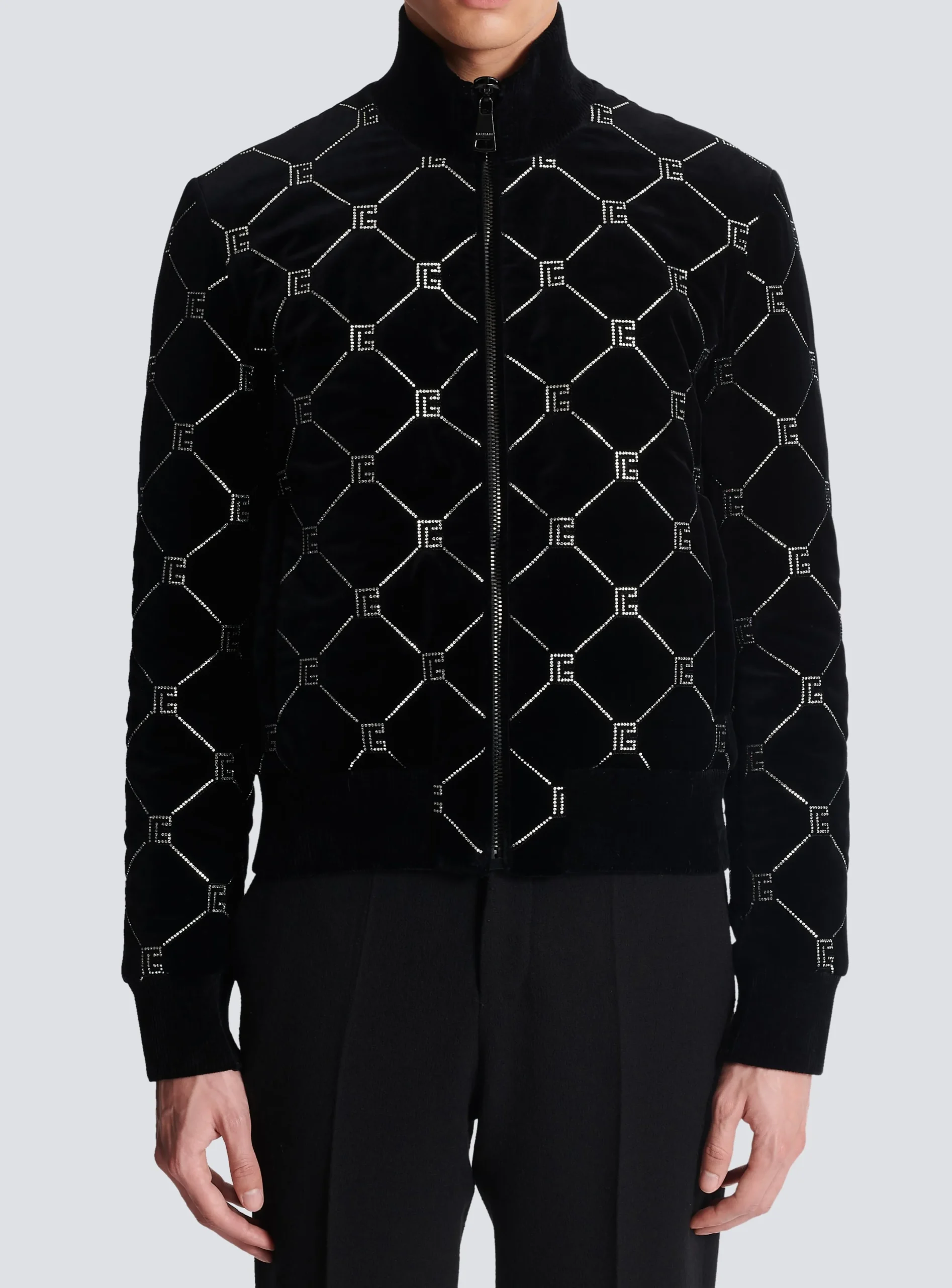 Best Quilted Rhinestone Bomber Jacket Outerwear
