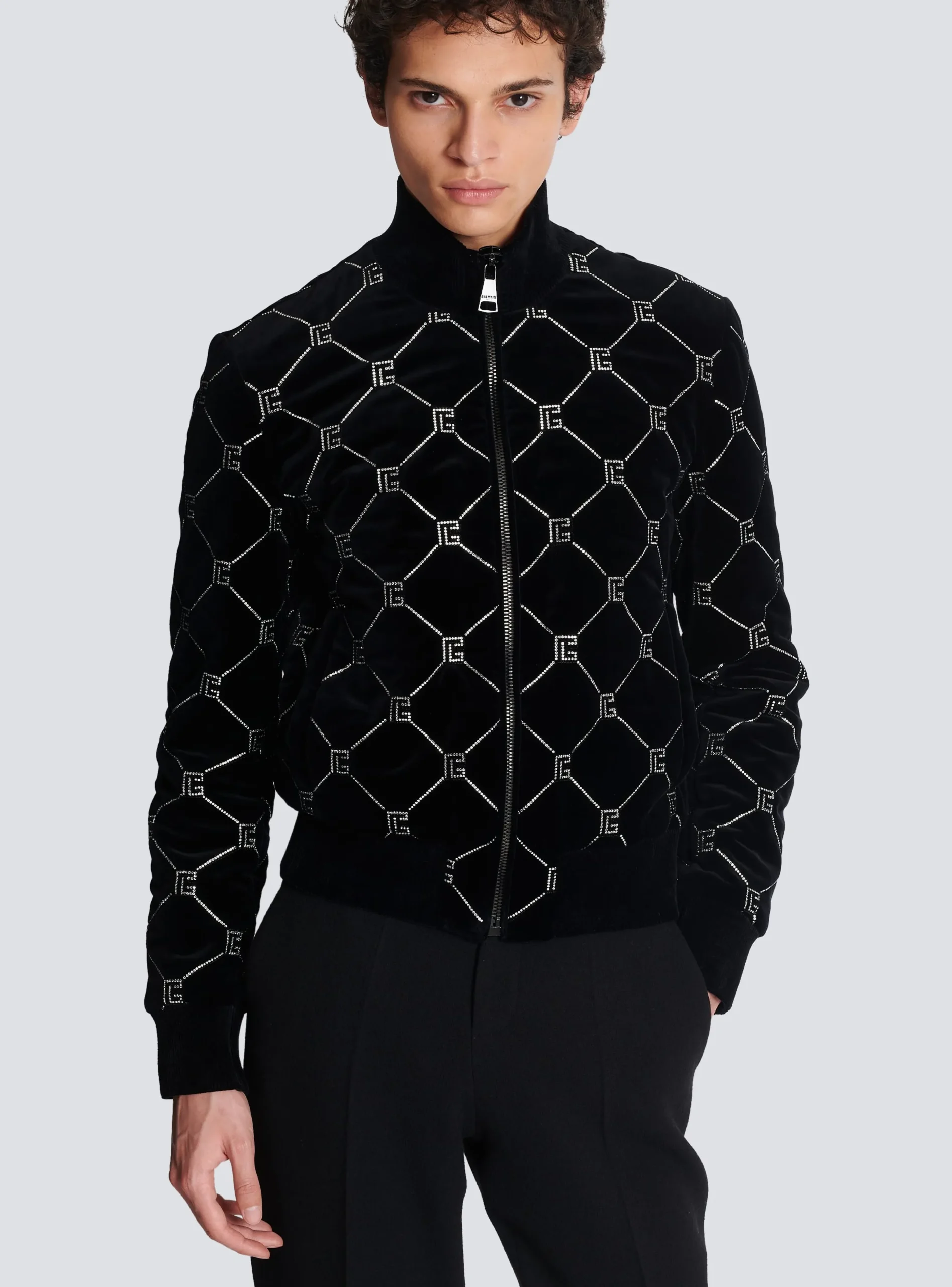 Best Quilted Rhinestone Bomber Jacket Outerwear