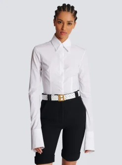 Best Reversible Calfskin B-Belt With A Polka Dots Print Women Belts