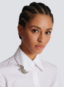 Cheap Rhinestone And Palladium Swallow Brooch Women Fashion Jewelry