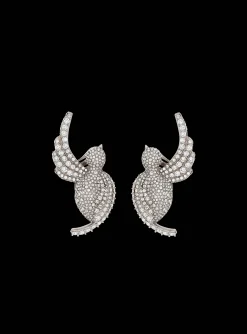 Cheap Rhinestone And Palladium Swallow Earrings Women Fashion Jewelry