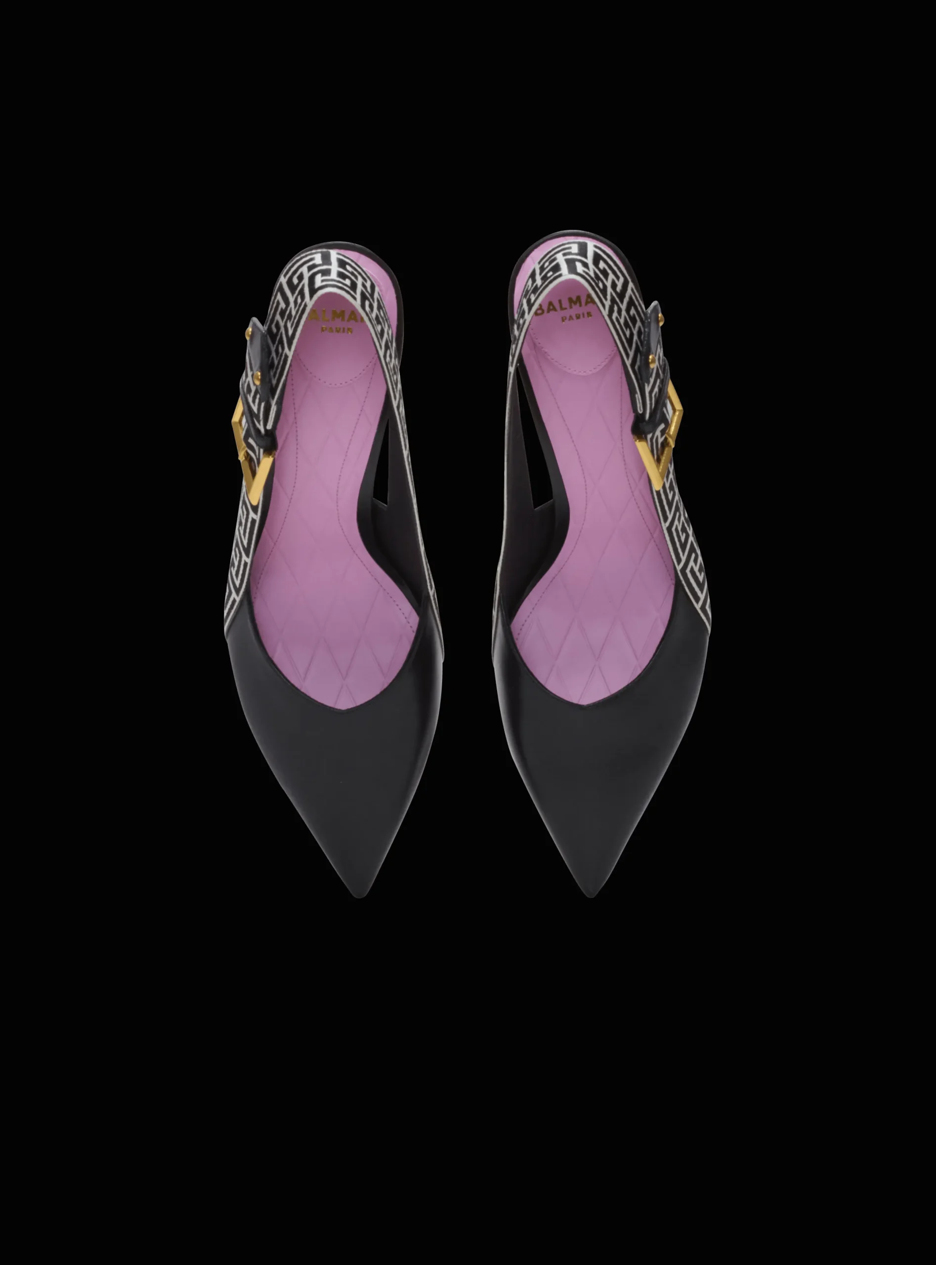 Best Sale Ruby Stiletto Slingbacks In Calfskin And PB Labyrinth Canvas Women Boots|High Heels & Pumps
