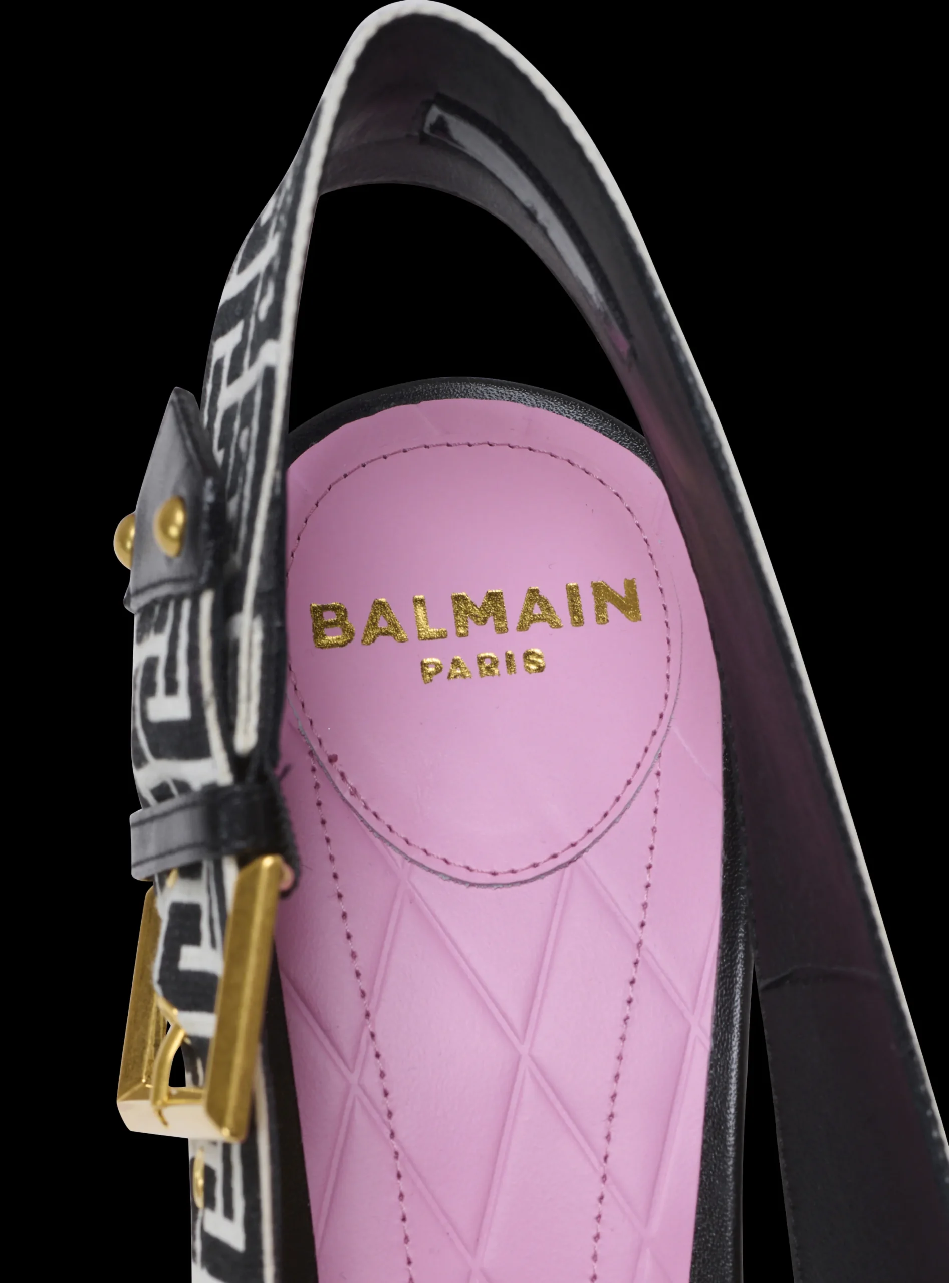 Best Sale Ruby Stiletto Slingbacks In Calfskin And PB Labyrinth Canvas Women Boots|High Heels & Pumps