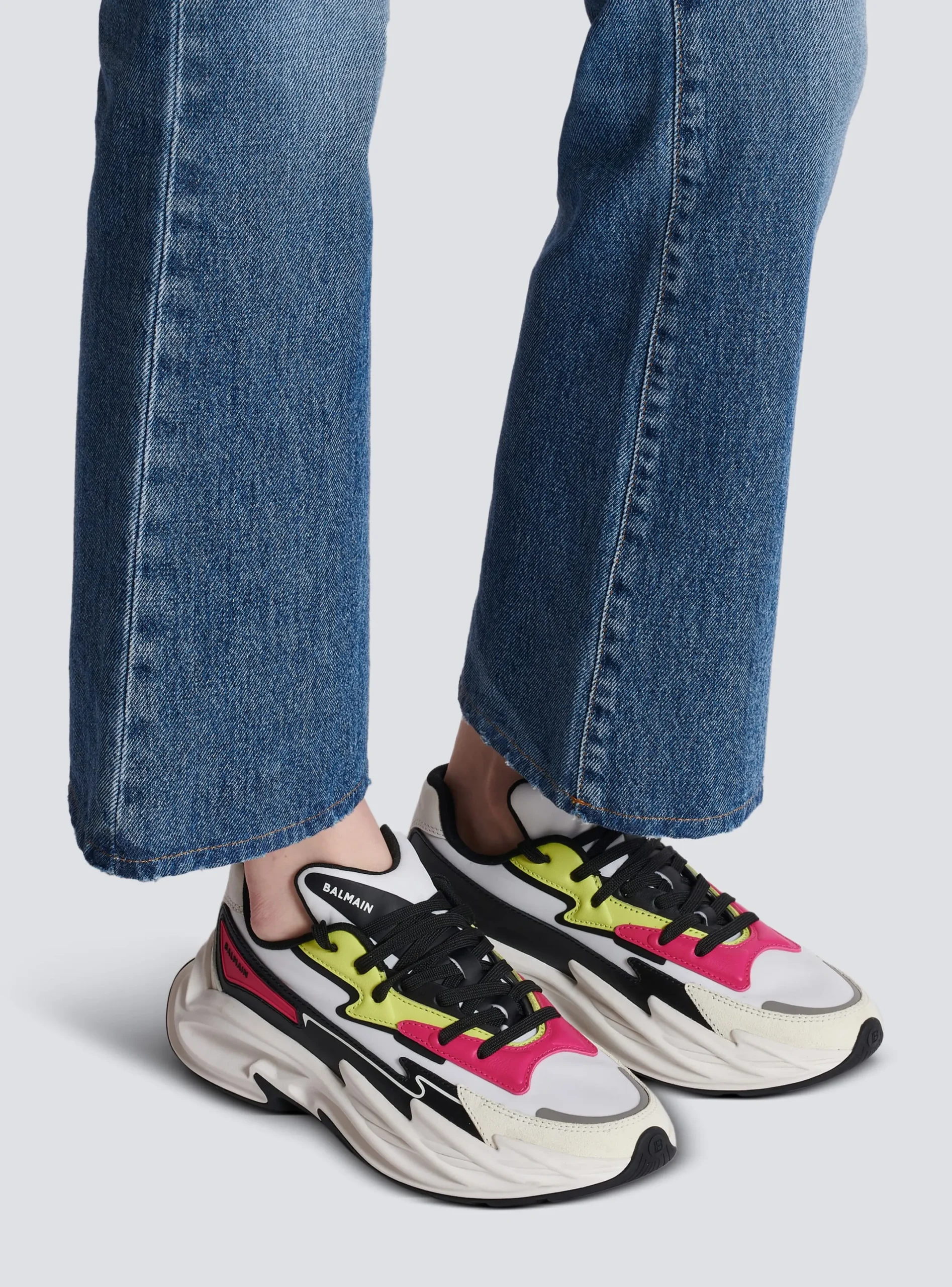Cheap Run-Row Leather And Nylon Trainers Women Women|Sneakers